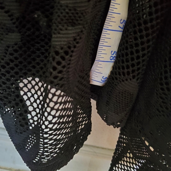 Charlotte Russe Dress Lace Bohemian  Black Floral Maxi Dress Size M - Picture 12 of 13